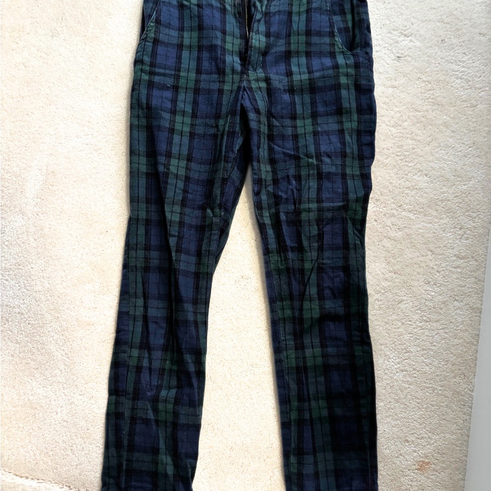 Woman’s Plaid Pants - Black and Green